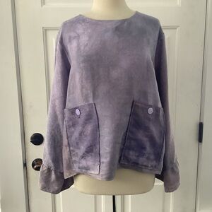 Upcycle Annie Hand Dyed Damask Lagenlook Tunic Top